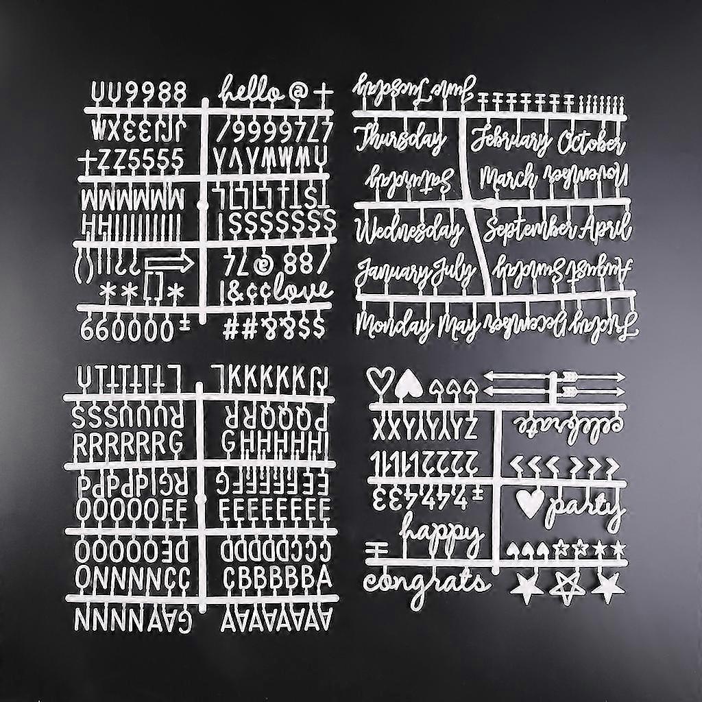 4 pcs Changeable Letter Board Practical Symbols Alphabets Office Decoration