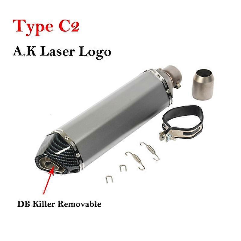 470MM Universal Motorcycle Exhaust Escape 51mm Pipe Muffler with Removable DB Killer Sticker For MT03 Ninja400 R3 R6 Z1000 NC750