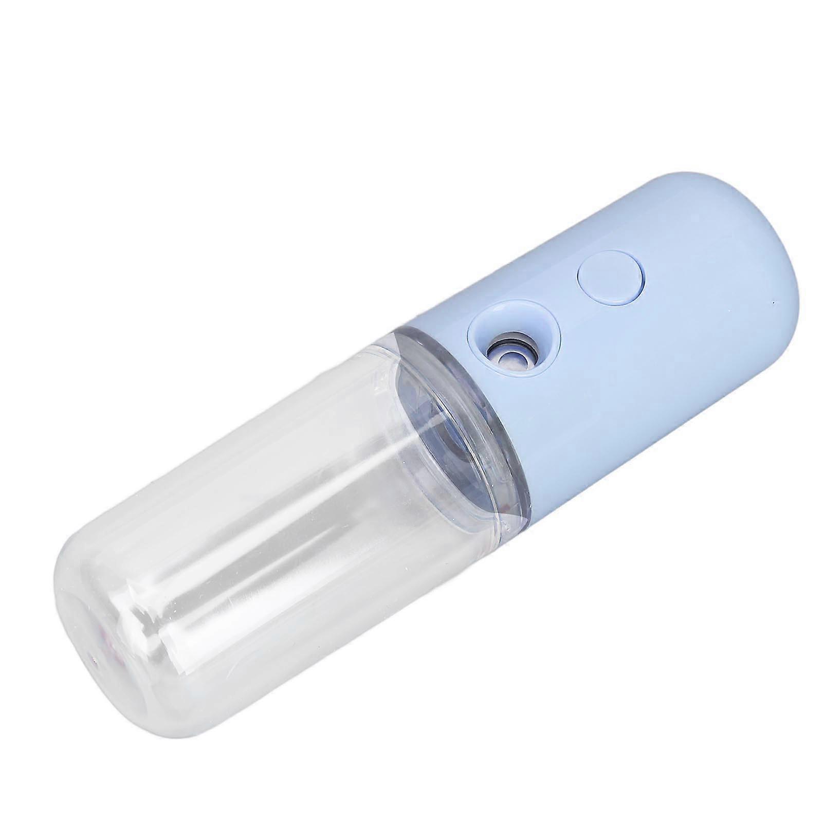 Face Nano Mist Sprayer Portable USB Charging Moisturizing Mister Hydrator for Home Blue