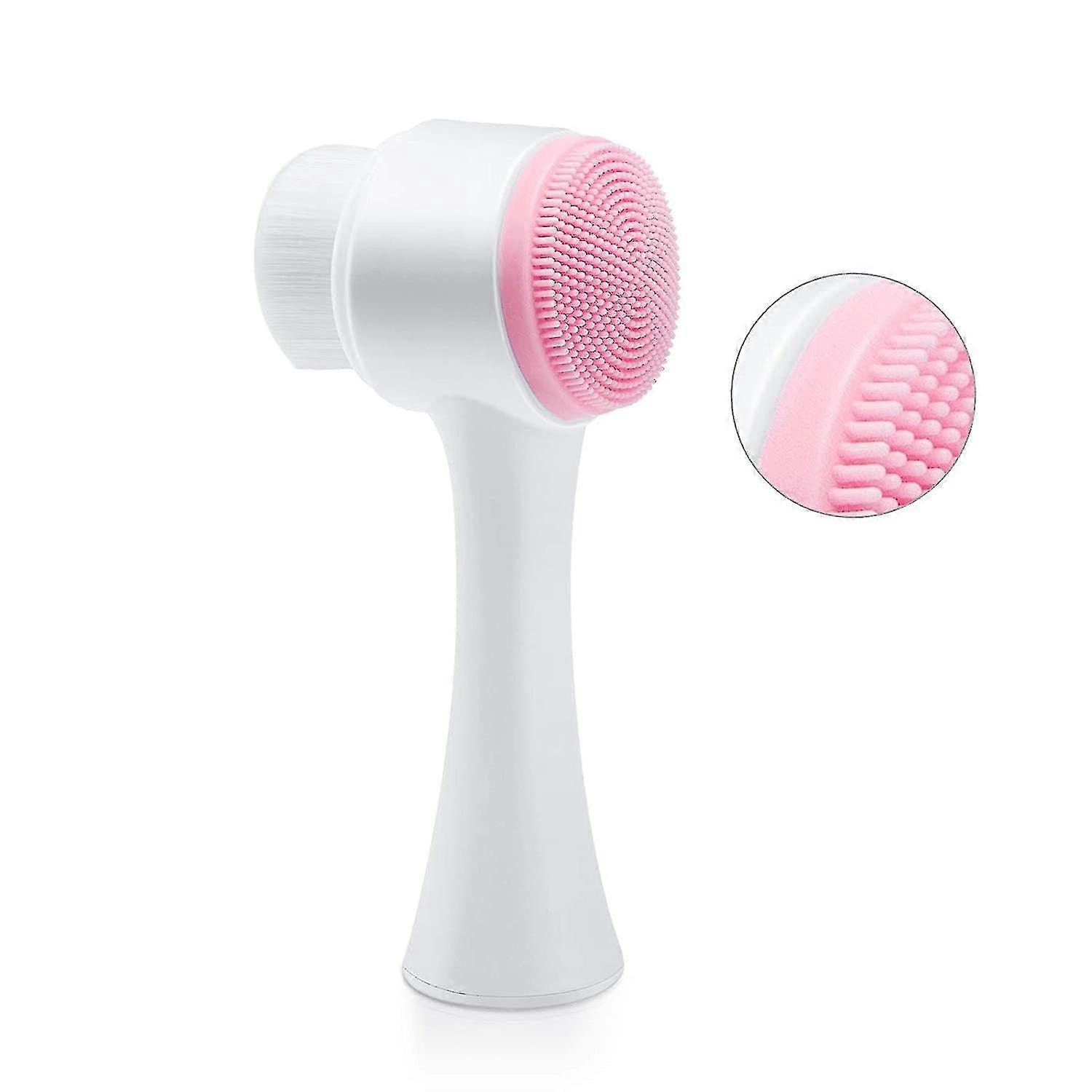 Face Brush, Facial Cleaning Brush Scrubber Manual Dual Face Wash Brush For Deep Pore Exfoliation Wash Makeup