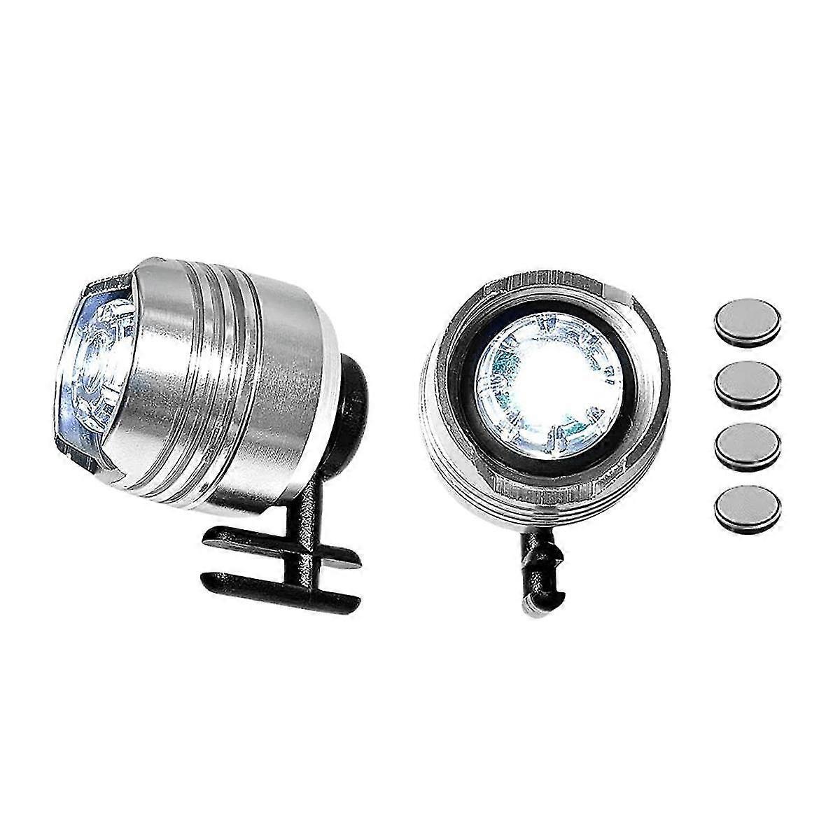 2 Pack Clogs Headlights,3 Modes Shoe Light,for Dog Walking, Camping, Hiking, Wedding(silver)