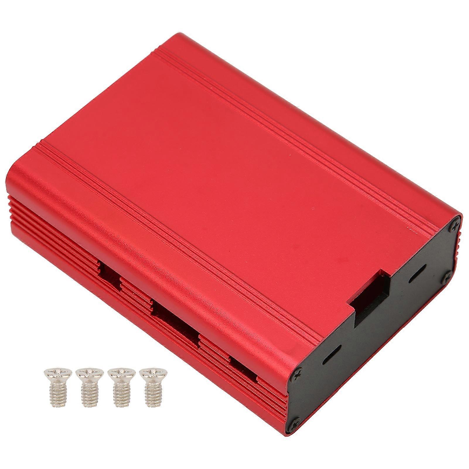 Aluminum Alloy Case Circuit Board Heat Dissipation Protective Enclosure for Raspberry PiRed