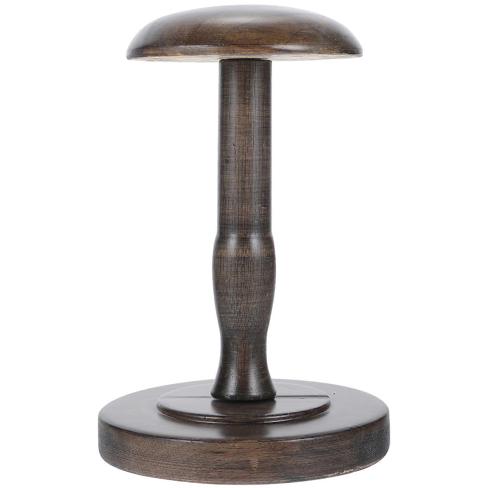 Wood Hat Display Stand Desktop Wig Holder Storage Display Stand for Shop
