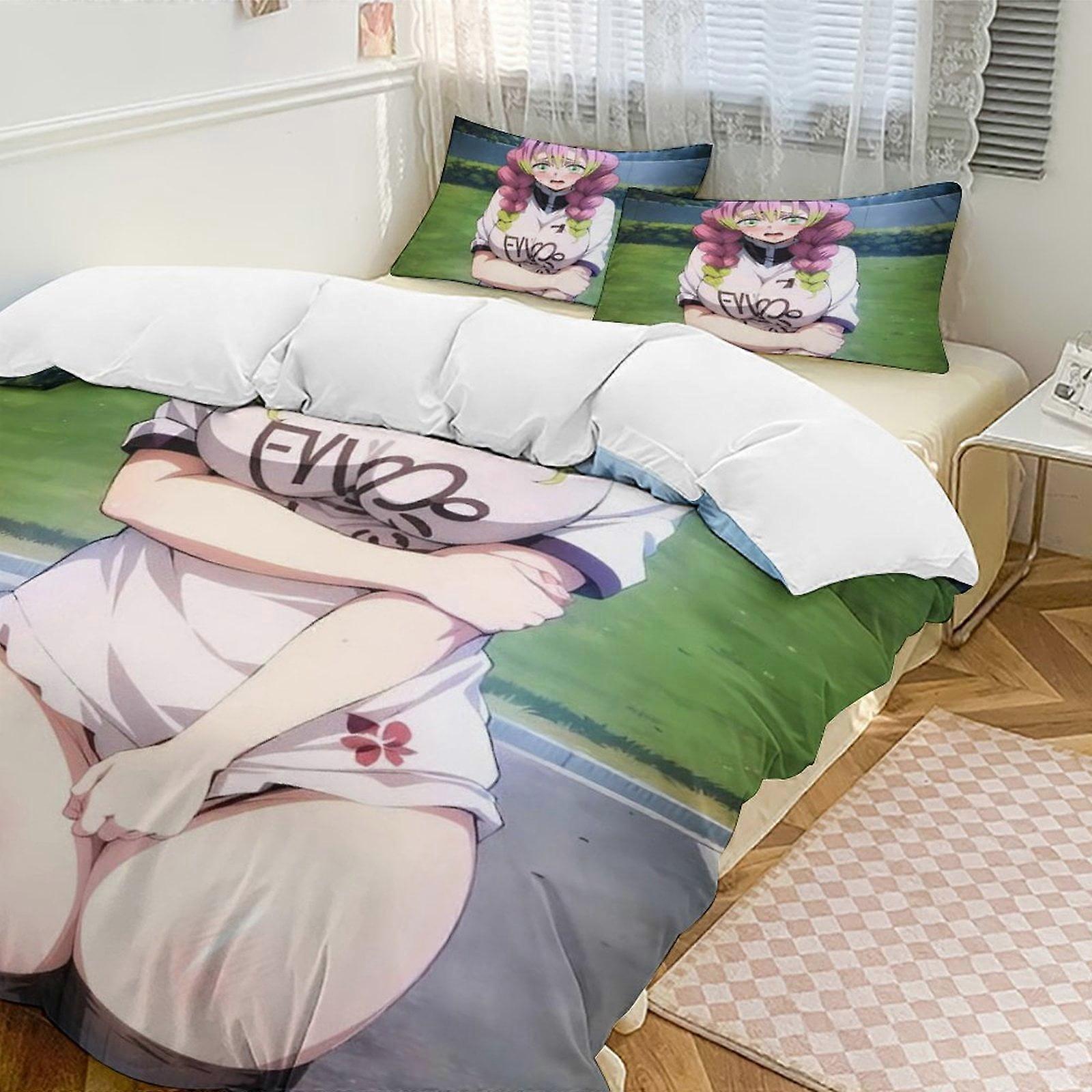 Bedding set Gs448 Demon Slayer Anime Home Bed 3-piece Set,Lightweight and comfortableMultiple sizes to choose from SH448
