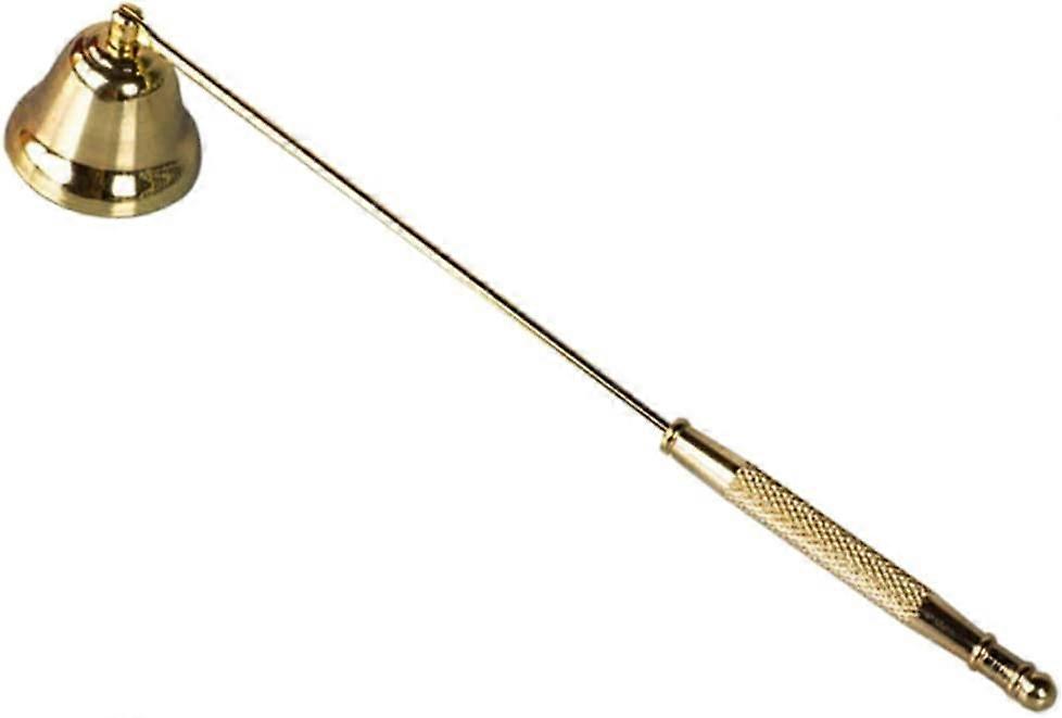 Gold Candle Snuffer Accessory - Stainless Steel Polished Candle Extinguisher Snuffer Accessory with Long Handle - for Putting Out Extinguish Candle Wi