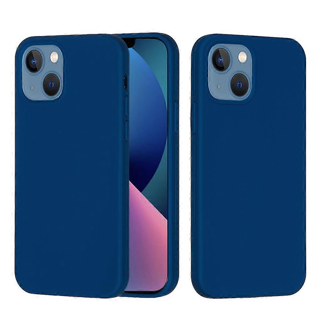 For iPhone 14 Plus Solid Color Silicone Phone Case