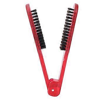 Bristle Hair Brush Anti Statisk Varmebestandig Dobbeltsidig Bristle Hårbørste CombRed