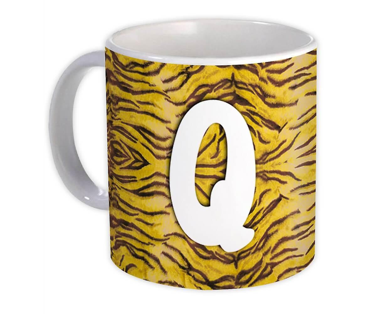 Gift Mug: Monogram Letter Q Tiger
