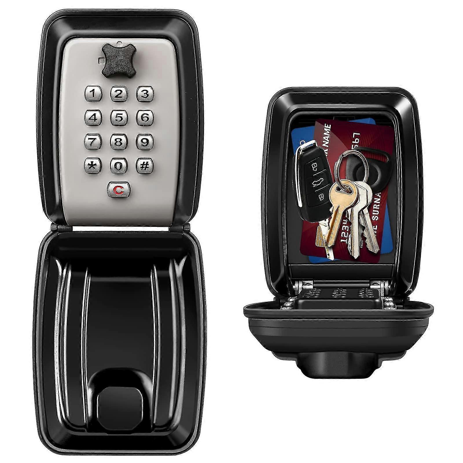 Key Safe Wall Mounted, Key Lock Box Large With Resettable 12-digit Combination Top Security Key Box-CE