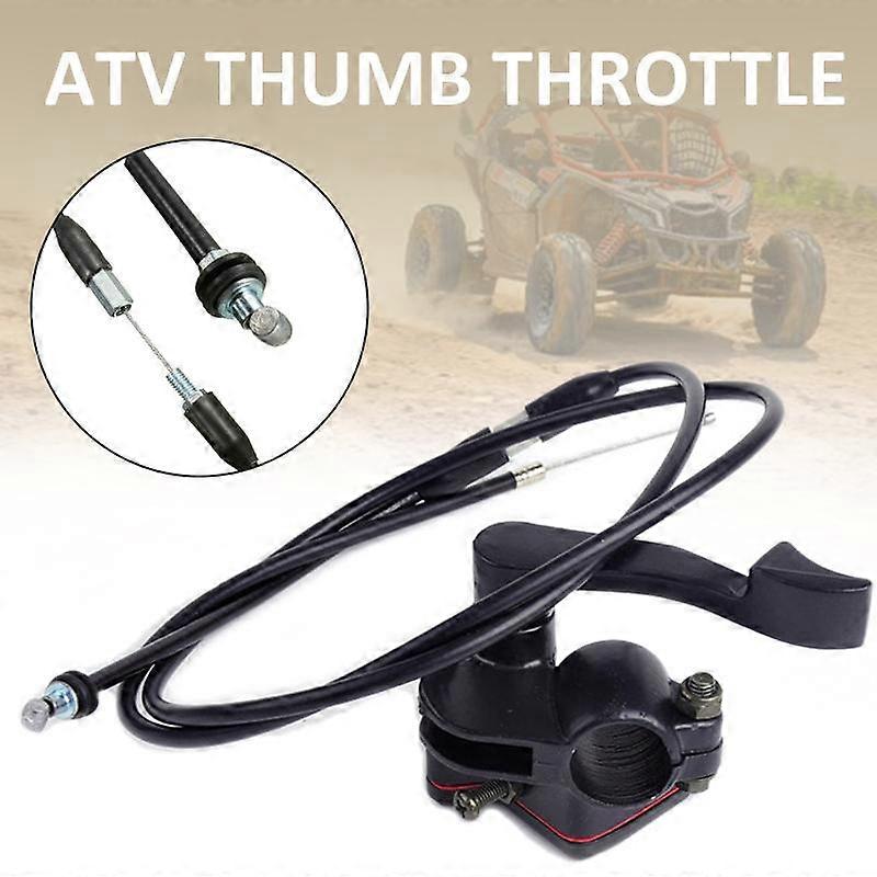 Pdtoweb Thumb Accelerator Brake Lever&Throttle Cable For ATV Quad Bike 50CC 110CC 150CC