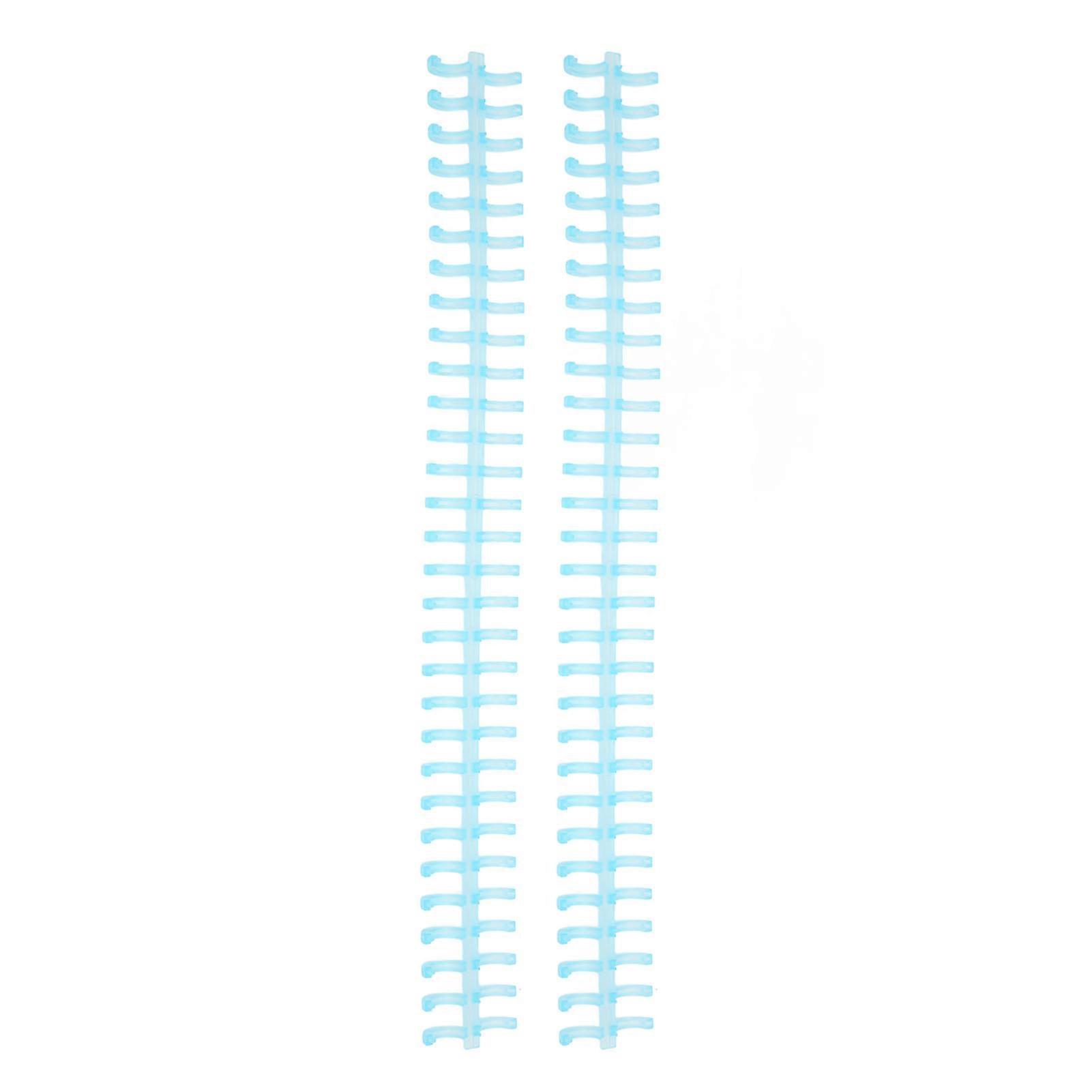 Loose Leaf Binding Spine 10mm 30 Hole Plastic Comb 10 Pcs Transparent Light Blue for Office and Students