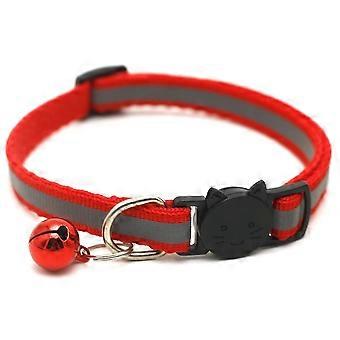 Pet Supplies Reflective Patch Collar Release Buckle Bell Tightness Adjustable Pet Collar