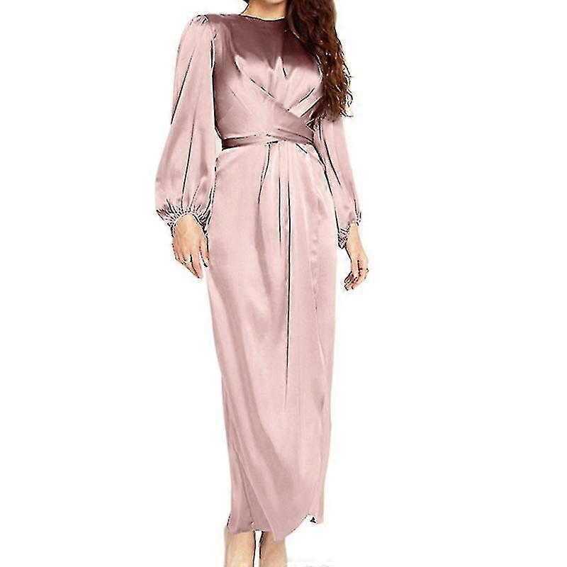 knee length dresses for ladies Haleia Slit Detailed Long Sleeve Draped Black Maxi Dress  Skadala Turkey