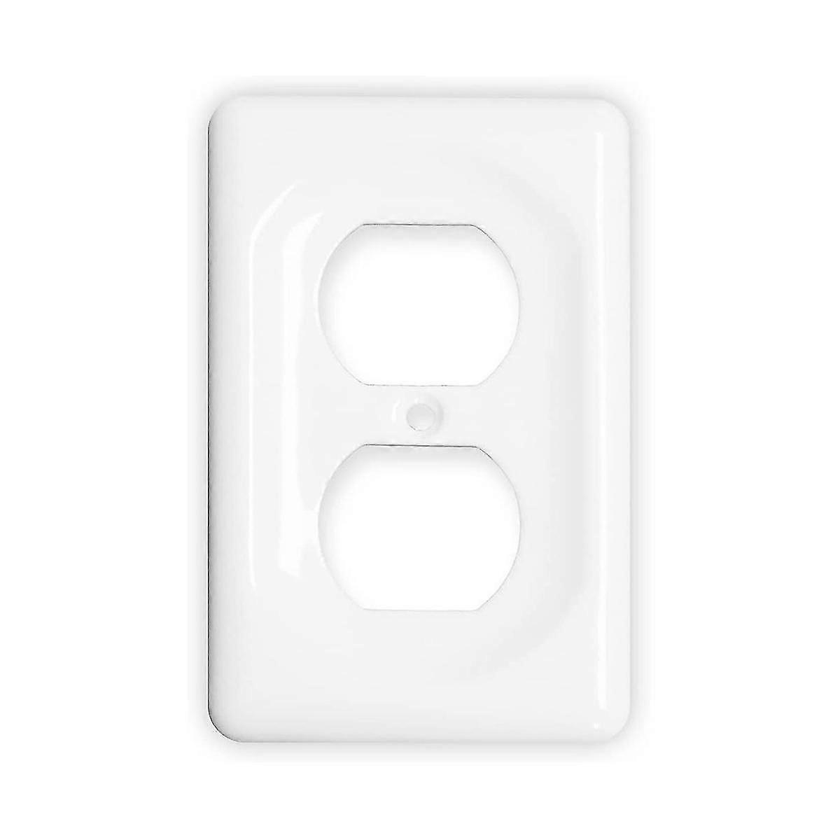2pack Ceramic Switch Plates Outlet Covers Switch Plate Cover White (single Duplex)