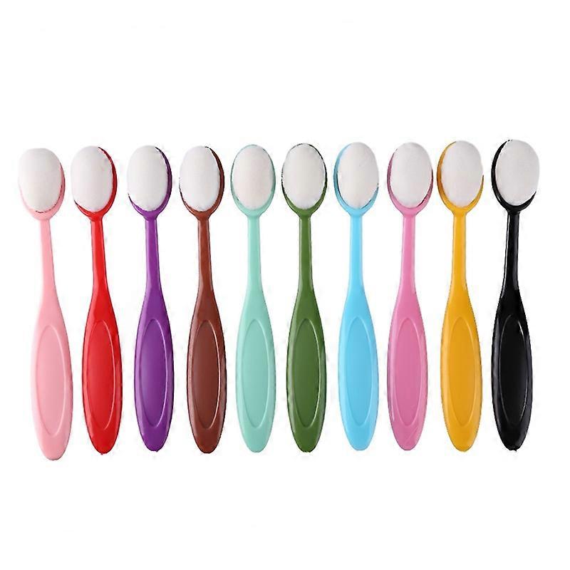 10pcs/set Smooth Blending Brushes Drawing Painting Brushes Flat Kit for DIY Scrapbooking Cards Making Ink Application Tools