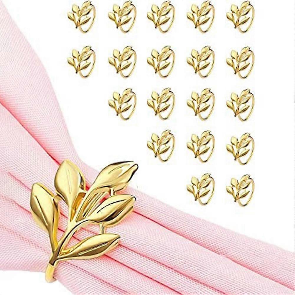 20Pcs Napkin Rings - Gold Napkin Ring for Table Napkins - Napkin Rings Napkin Rings for Party
