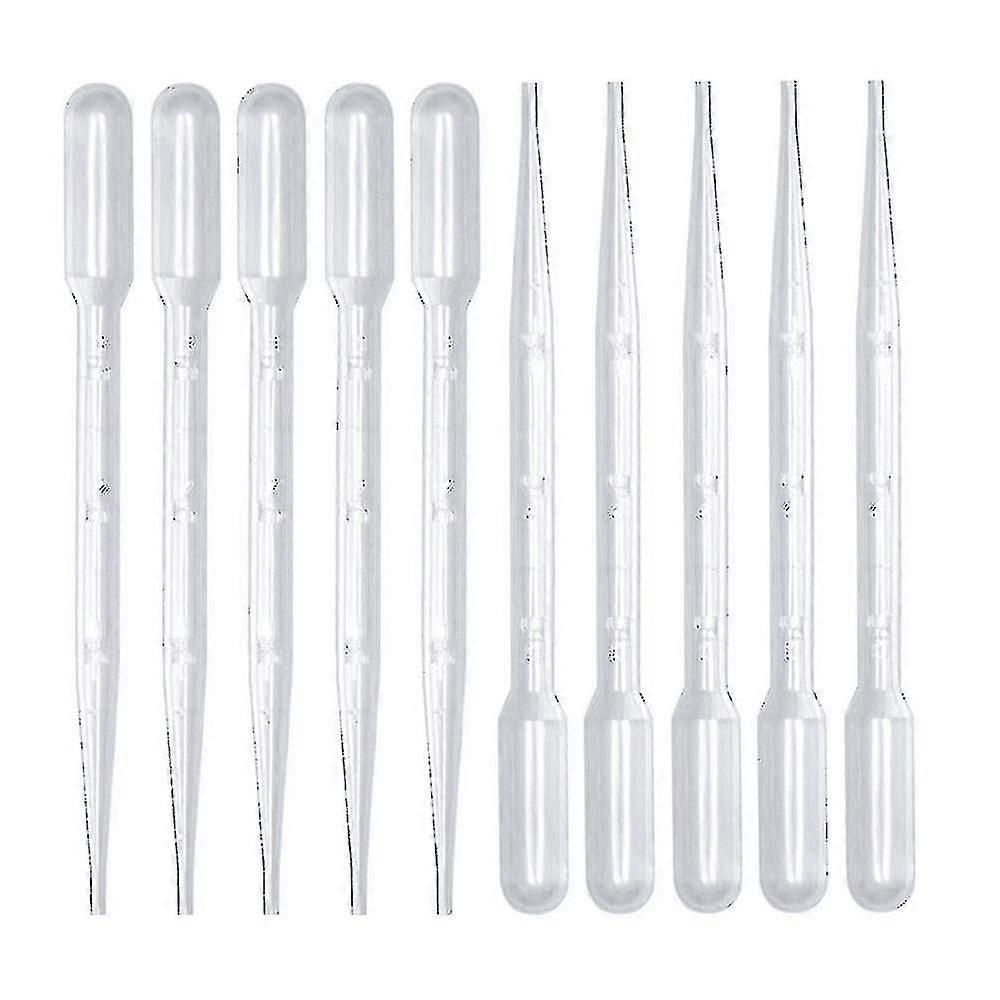 100 adet 3ml Tek Kullanımlık Dereceli Pasteur Pipet Plastik Damlalık İdrar Saman Lab Okul Araçları Pasteur Saman Damlalık