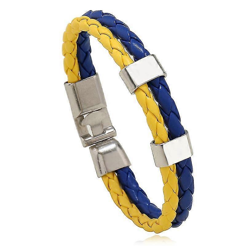 2pcs New Ukraine Flag Color Bracelet