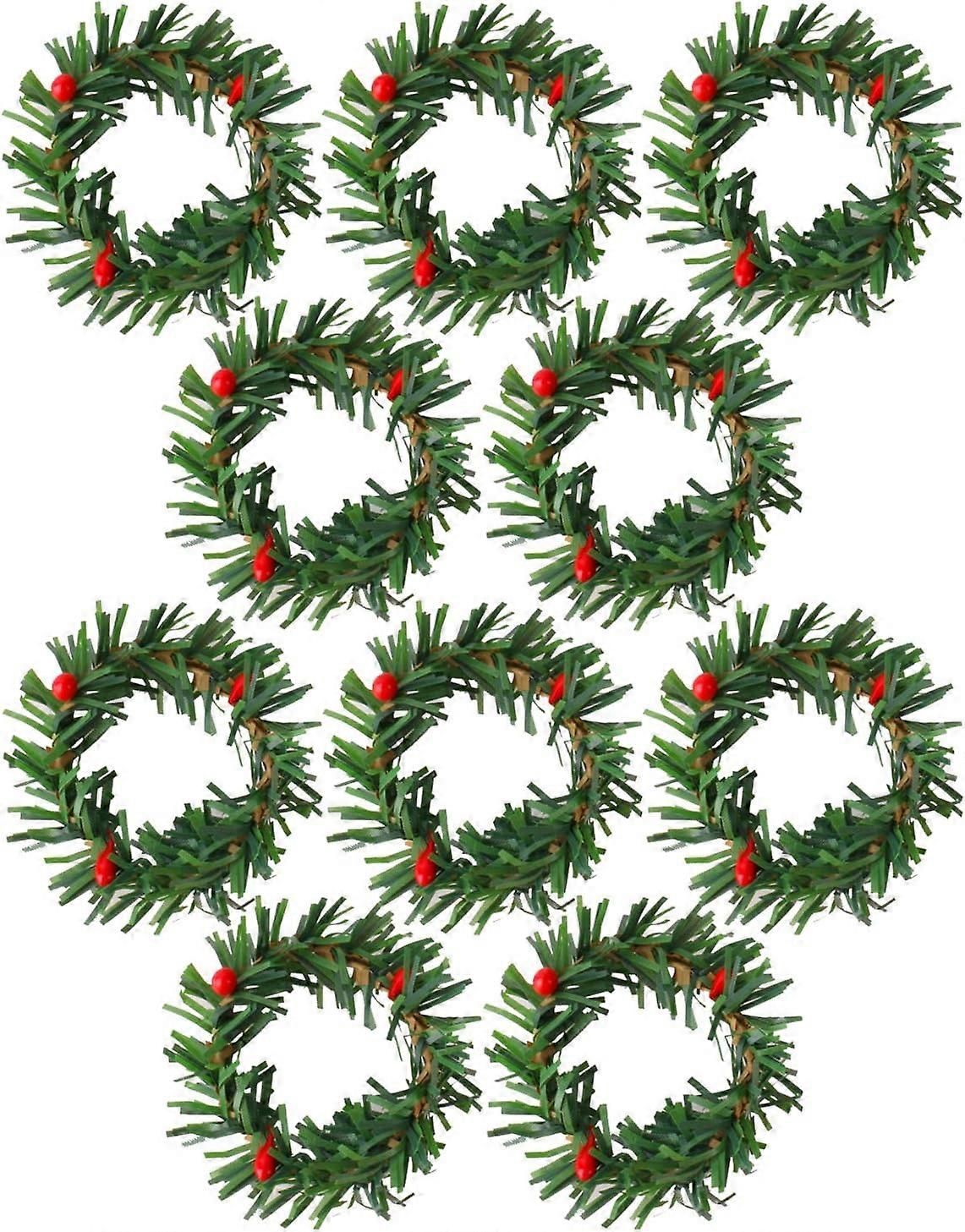 Mini Künstliche Weihnachtskränze Ornamente, 10 Stück