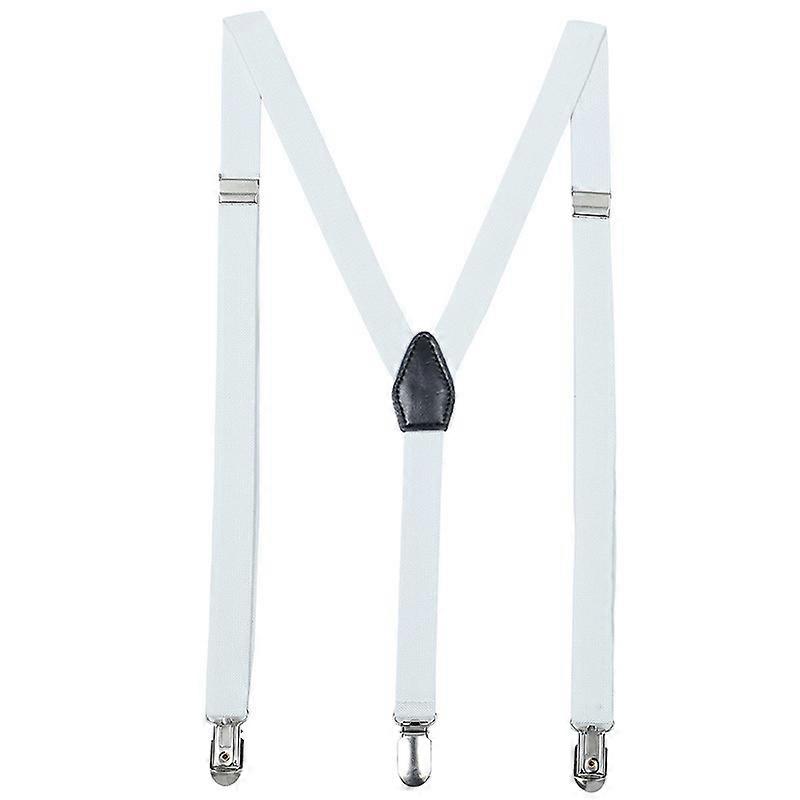 Dww-Blanc-Bretelles pour Hommes et Femmes Une Taille Convient Tous Les Clips Forts Style