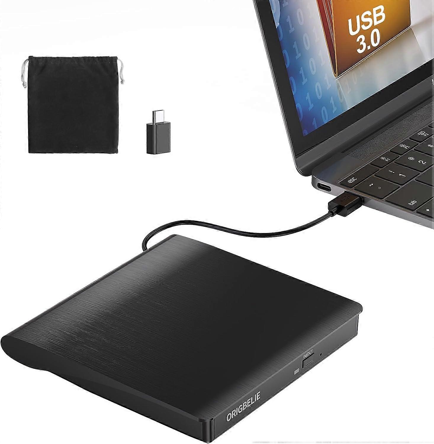 Lecteur externe de CD / DVD - Lecteur portable USB 3.0 CD / dvd pour ordinateur portable Macbook Windows, 100% tout neuf