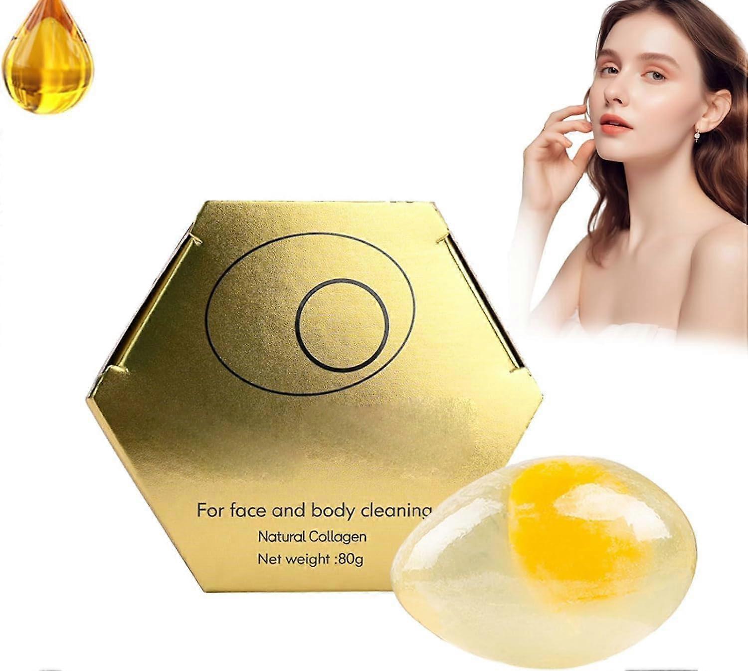 Egg White Soap, Crystal Egg Soap, Egg Shape Scented Botanical Soap Bar, Handmade Collagen Essential Oils Soap for Face Body