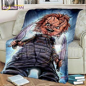 LOUJIN Drew Actor Starkey - Coperta ultra morbida e leggera, in pile di flanella calda, aria condizionata, per divano, divano, letto, colore: nero