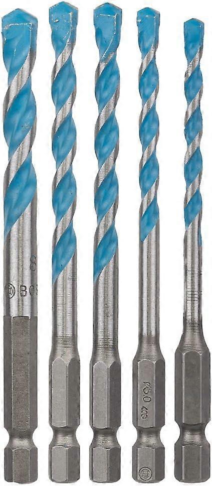5-piece HEX-9 construction multi-purpose drill set (multi-structure,  4/5/6/8 mm, accessory impact drill)