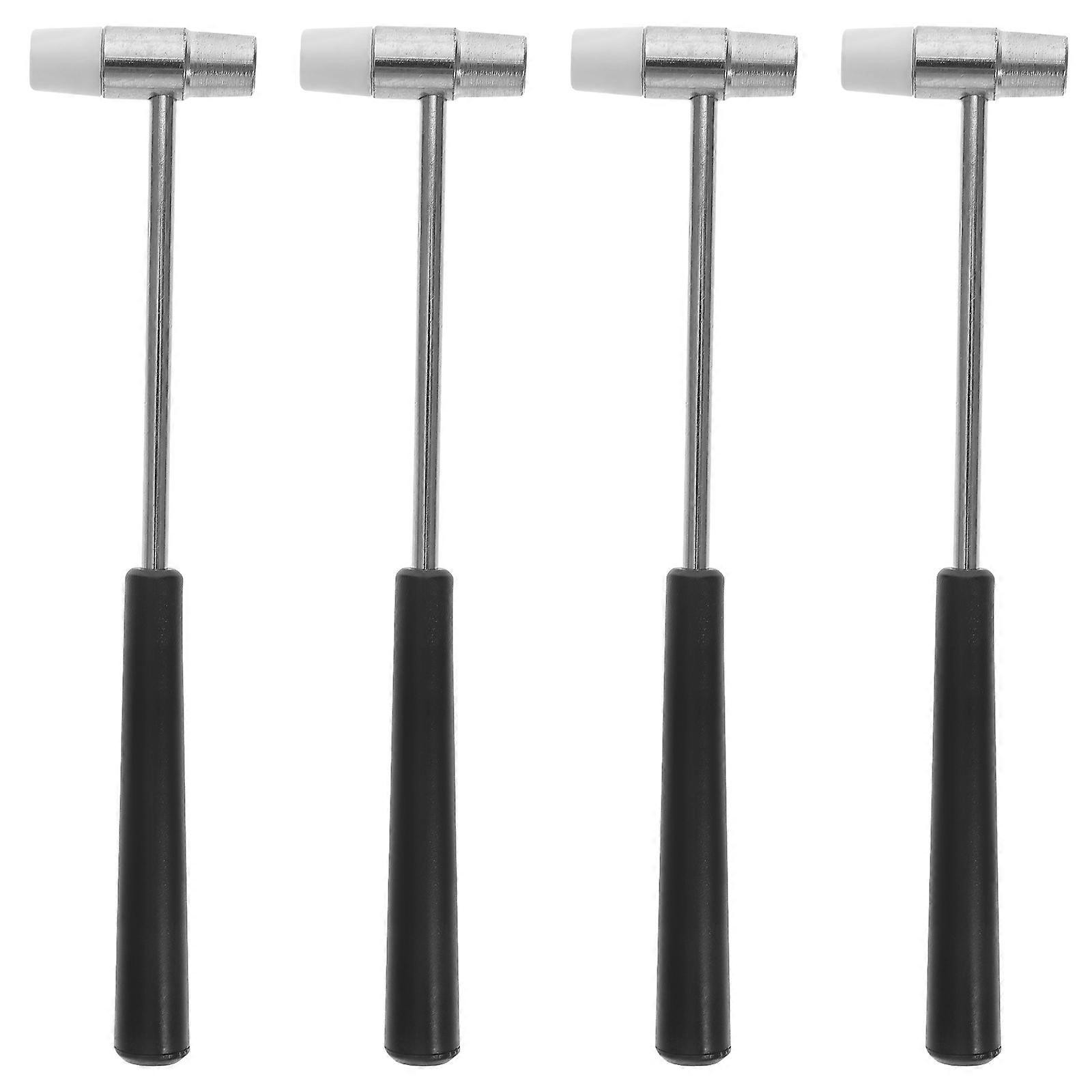 4pcs Small Hammer Double-faced Soft And Hard Mallet for Woodworking Machinist