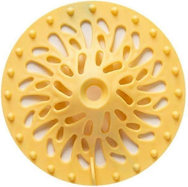Langlebige Haarstopper-Duschabflussabdeckungen für Badezimmer, Badewanne, einfach zu installieren und zu reinigen, Abflussschutz für Zuhause, Gelb, 2er-Pack