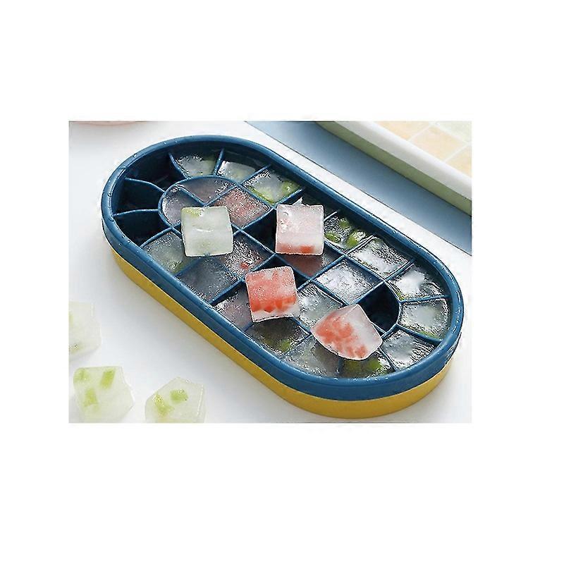 30 Grids Ice Cube Mold Tray With Lid Silicone DIY Ice Maker Mold