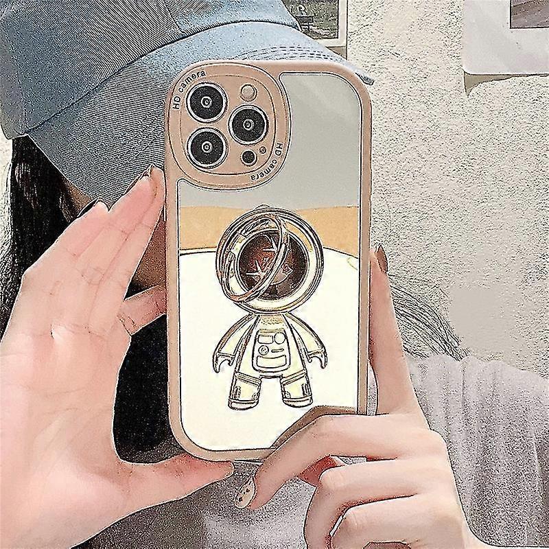 Mirror Kickstand Case Compatible With Iphone 13 Pro Max/13 Pro/13, Astronaut Pc Protective Cover
