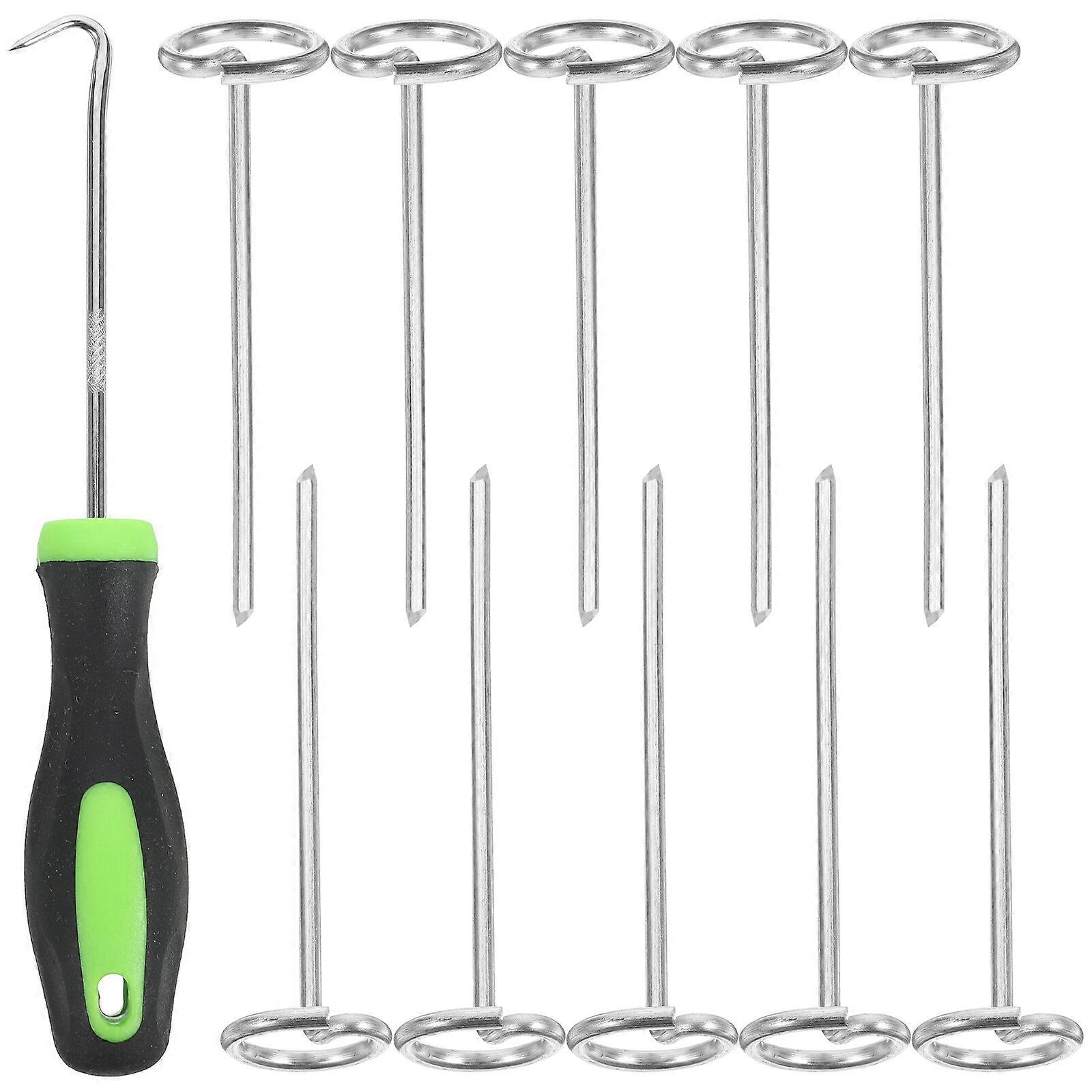 1 Set Garden Stake Landscape Fabric Stakes Heavy Duty Yard Ground Pins for Outdoor