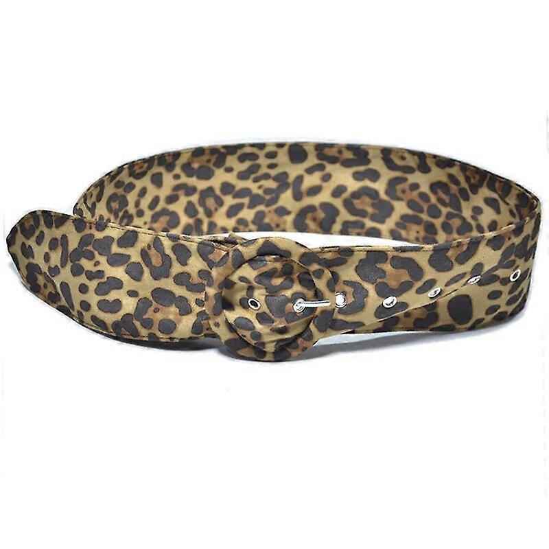 Ny fløjl luksus mode bred damebæltedesigner Flannelette sort leopardprint kjole skjorte Cintos Off White bælte