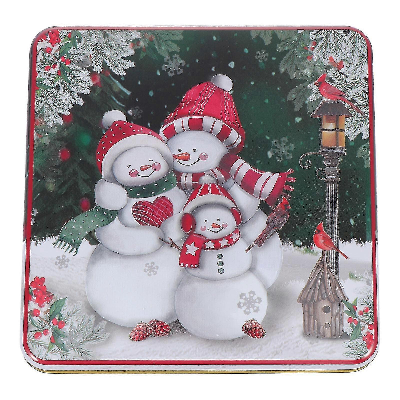 1pc Xmas Candy Box Decorative Candy Case Candy Container Gift Iron Box