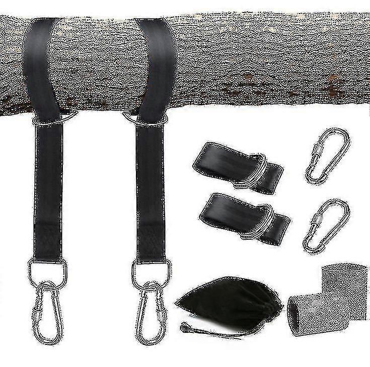 Tree Swing Straps Hanging Kit With Two Zinc Alloy Carabiners