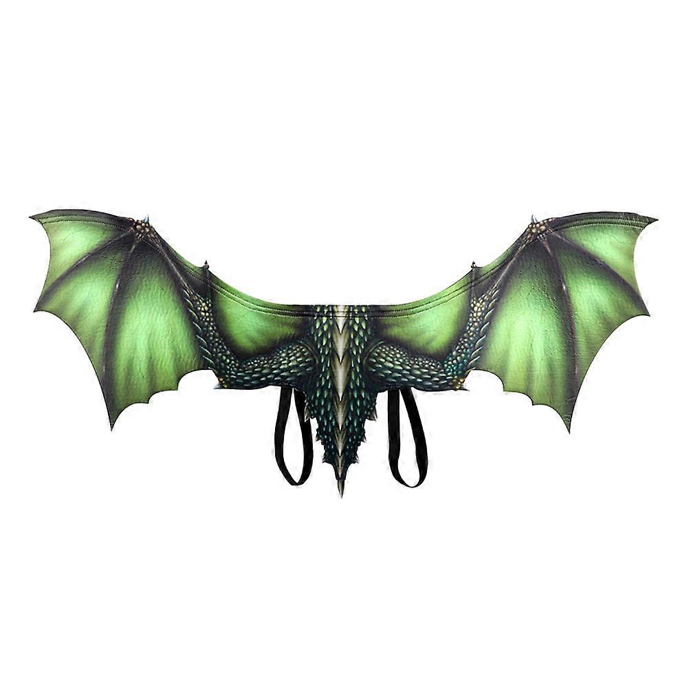 Outdoor Cosplay Party Props Non-woven Devil Dragon Wings Creative Foldable Performance Cosplay Pterosaur Wings for Children Adults (Green)