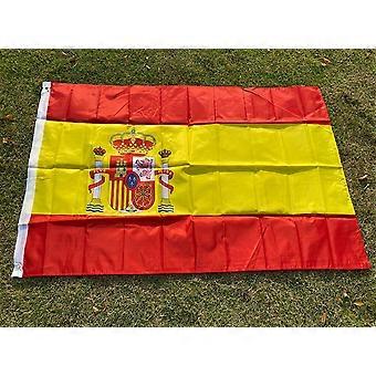 Bandiera Della Spagna 90x150 Cm - Con Stemma Ufficiale, Alta Qualità Per Celebrazioni, Eventi Sportivi E Decorazione Casa