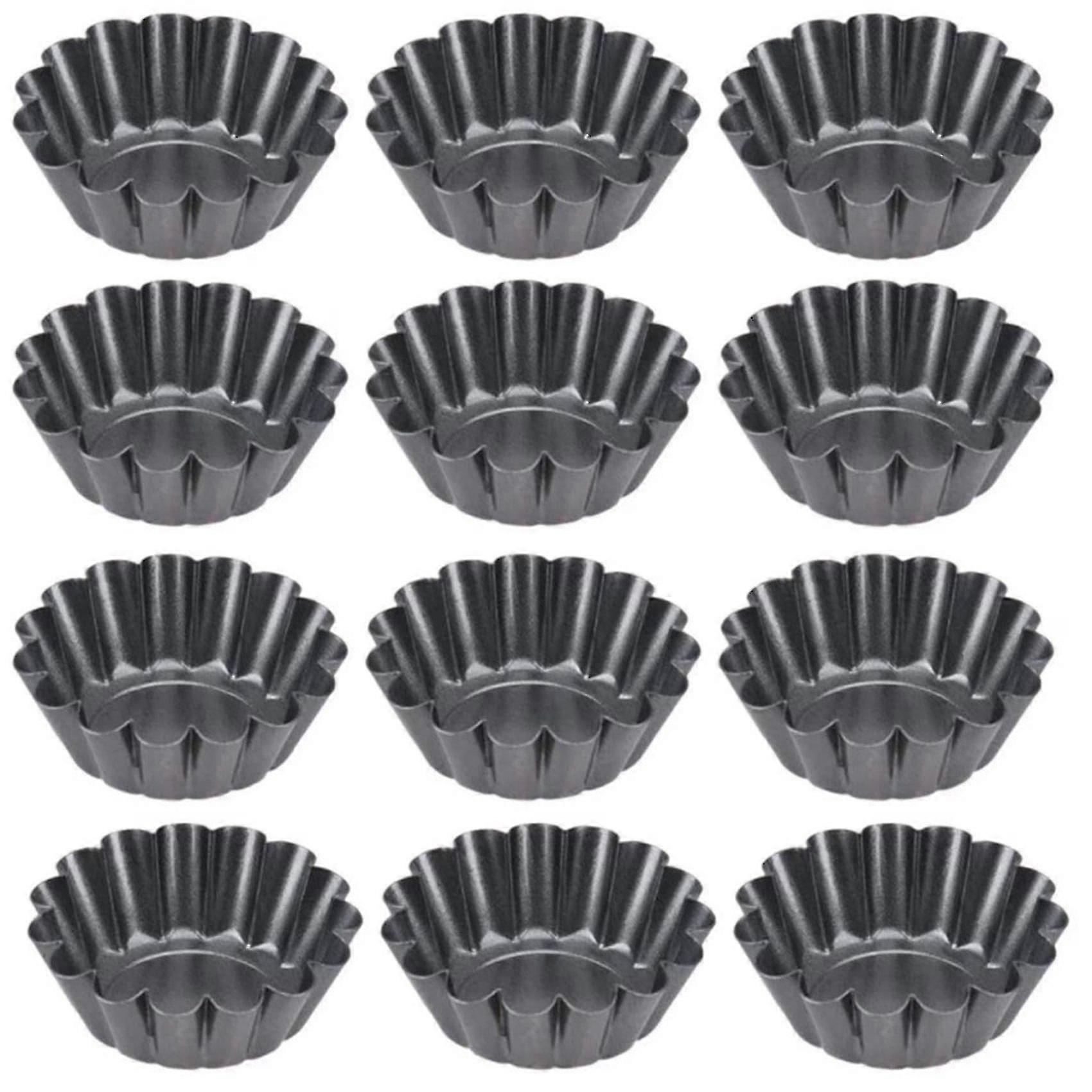12 adet / set Yapışmaz Kek Tava Kalıbı Pizza Kek Kek Kek Kalıbı Yumurta Tart