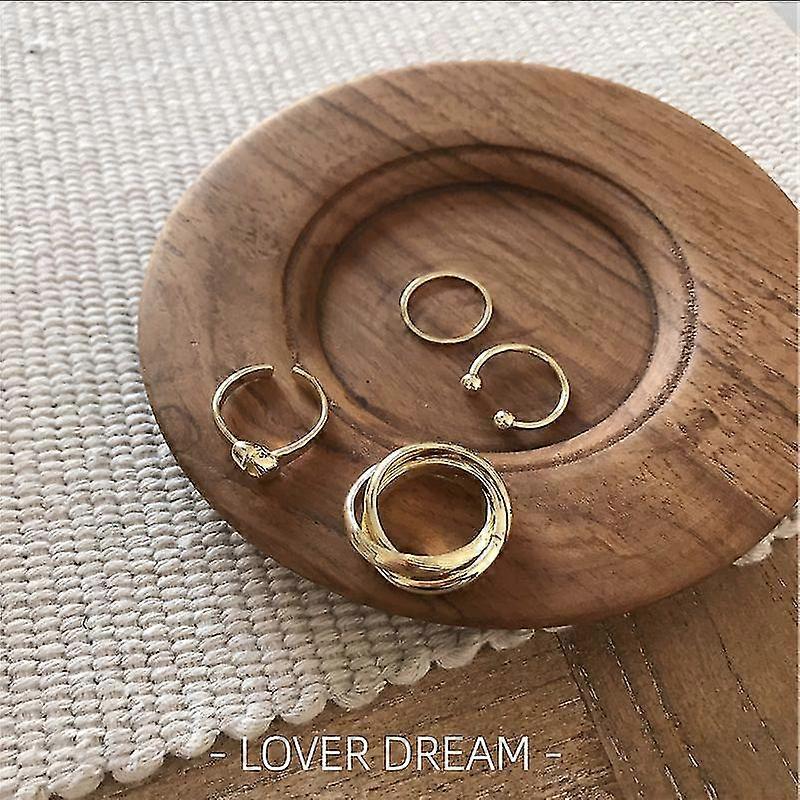 Ring Set Geometrie Ohrstecker Mädchen Mode Schmuck
