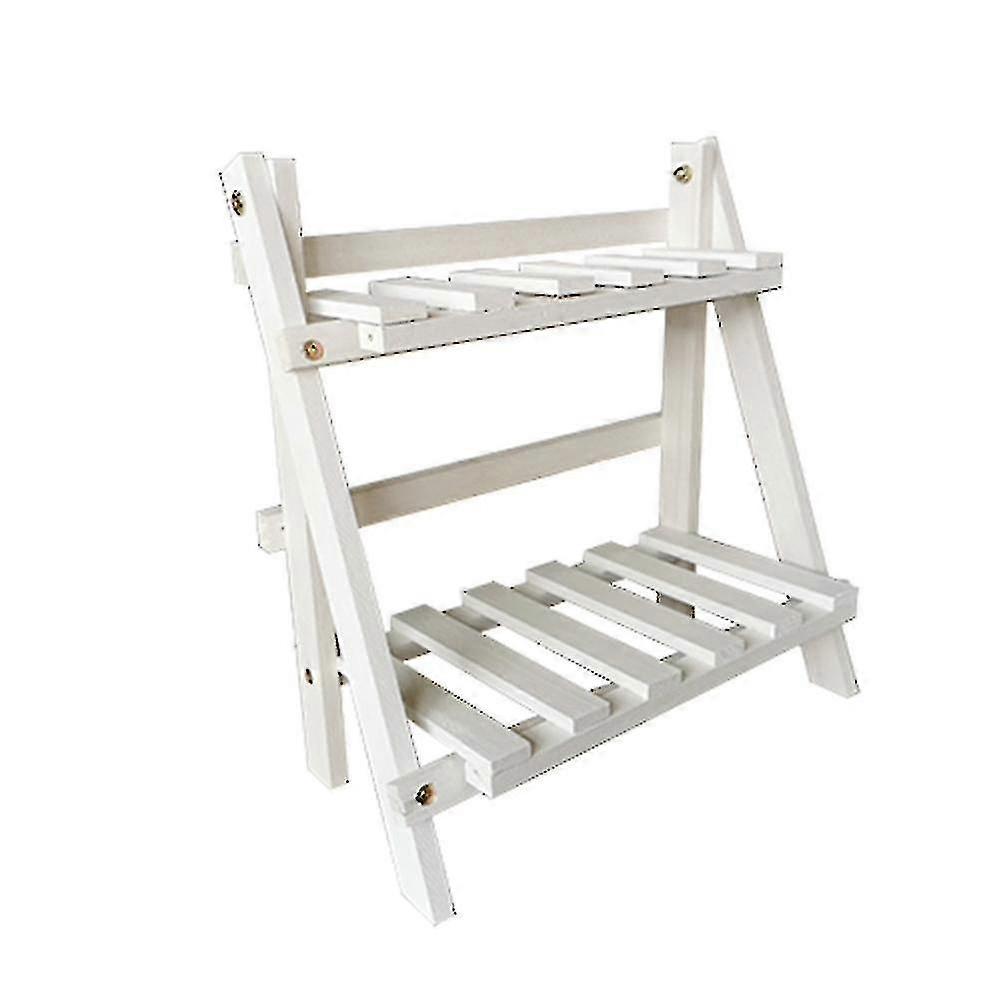 Wooden Double Layer Kitchen Shelf Home Storage Organization Table B