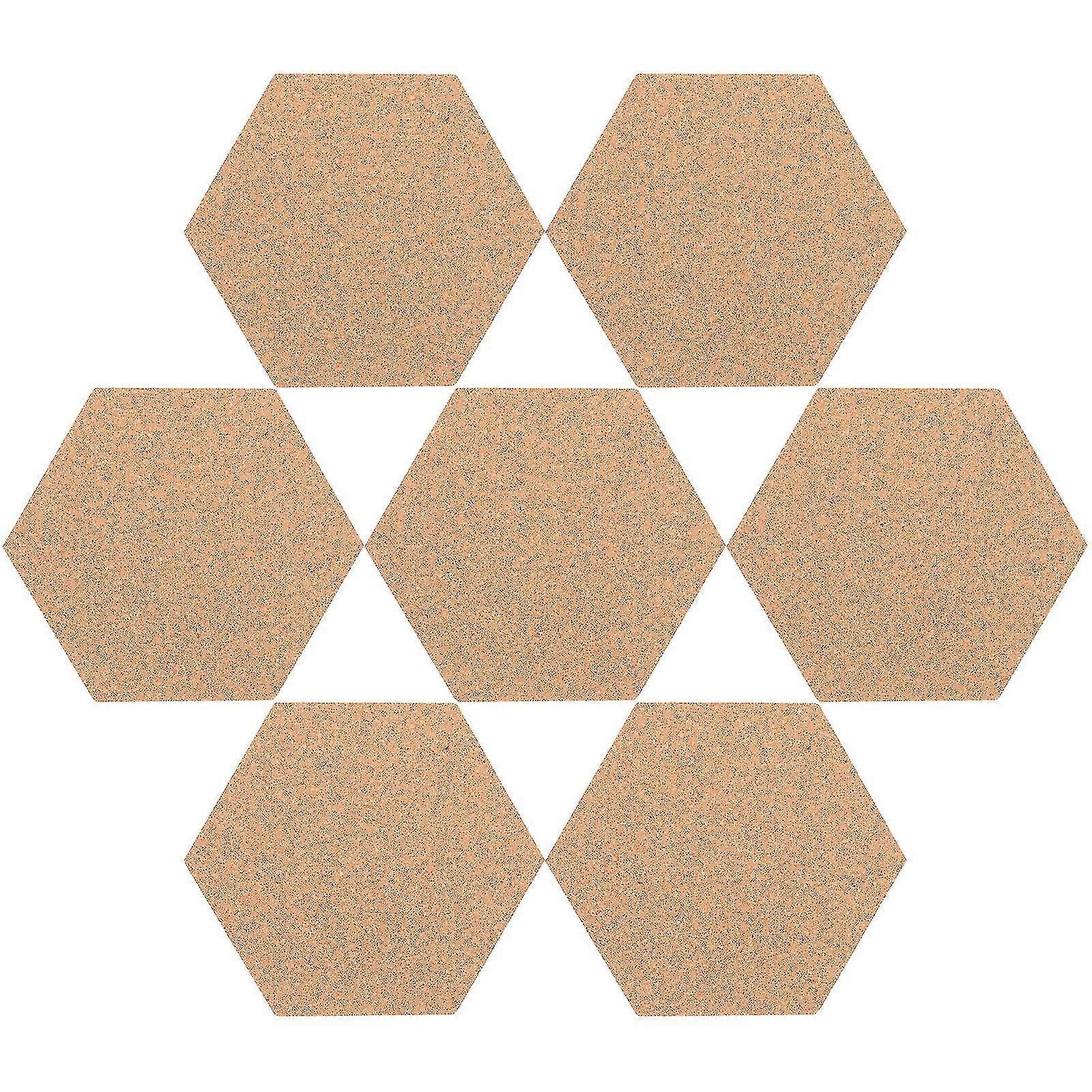 1 Set Hexagon Cork Board Household Cork Board Hexagon Picture Board Wall Messages Board