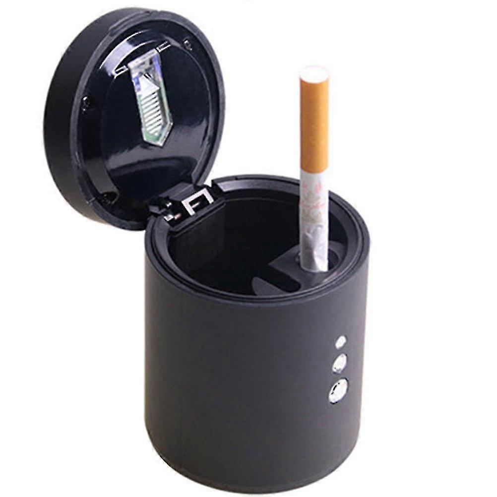Portable Car Cigarette Ashtray With Led Light And Lid
