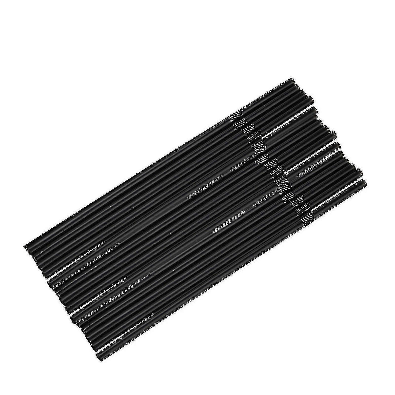100/300/500/1000pcs μαύρο εύκαμπτο γαμήλιο πάρτι καλαμακιών Α