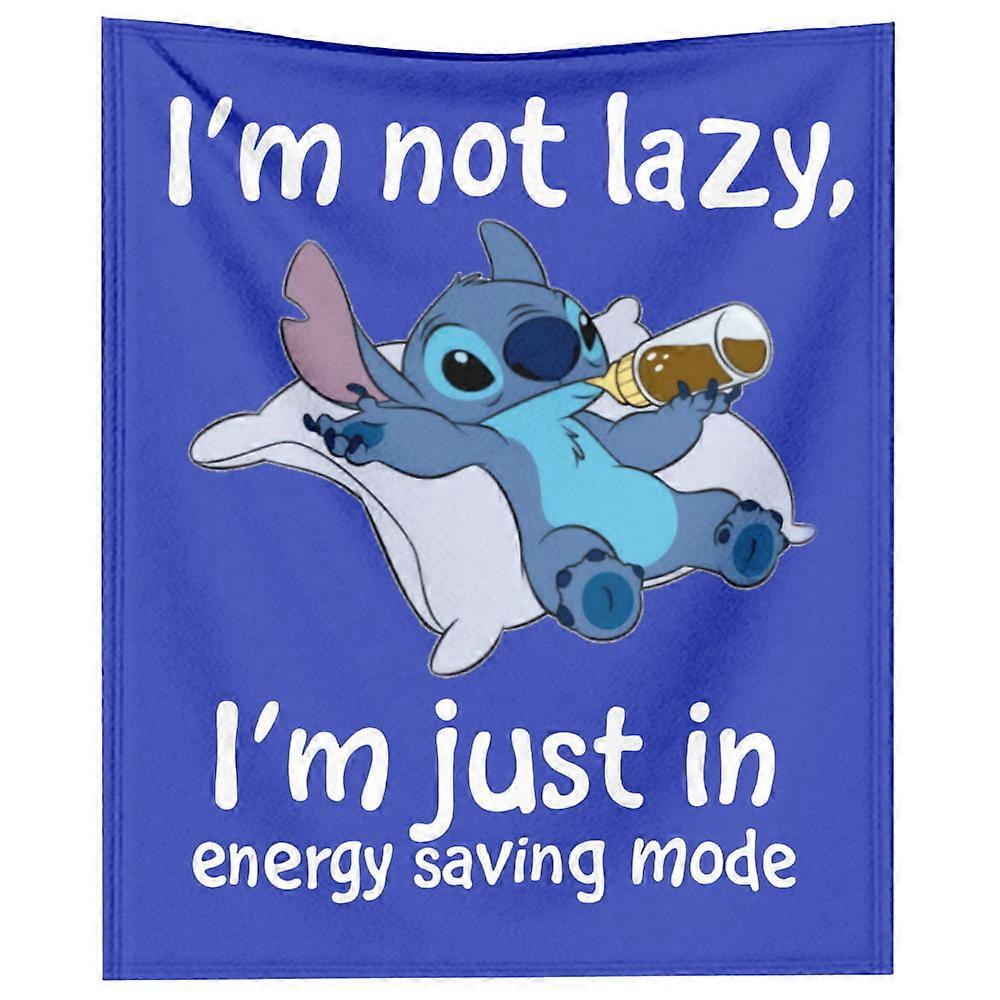 Mengen Customized Lilo & Stitch Throws Blanket For Sofa Couch 3D Printed Throw Travel Blanket Unique Stitch Blanket For Adults TeenWT211