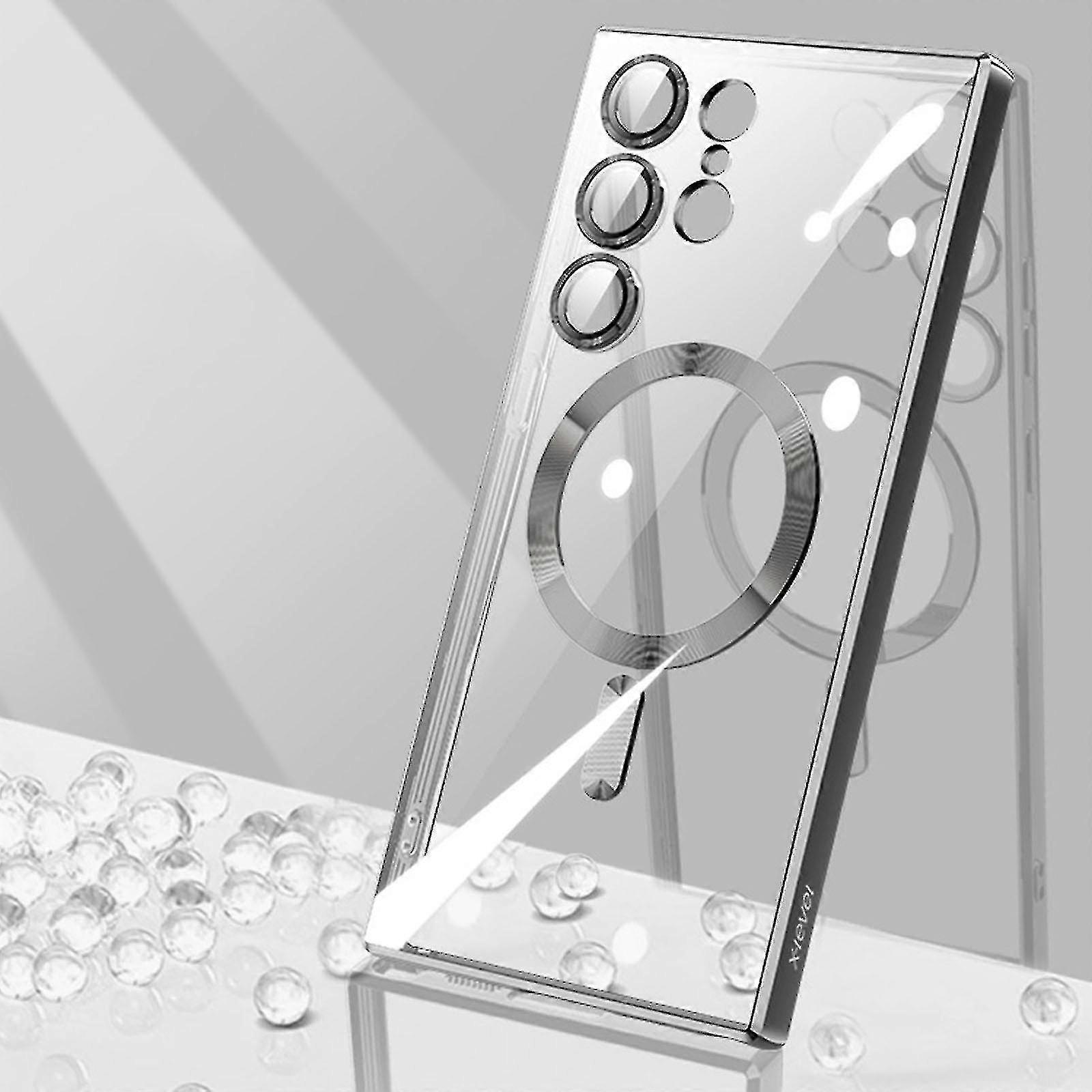 Magnetic Clear Case Compatible With Samsung Galaxy S23 Ultra/s23 Plus/s23, Soft Tpu Cover With Camera Lens Protector