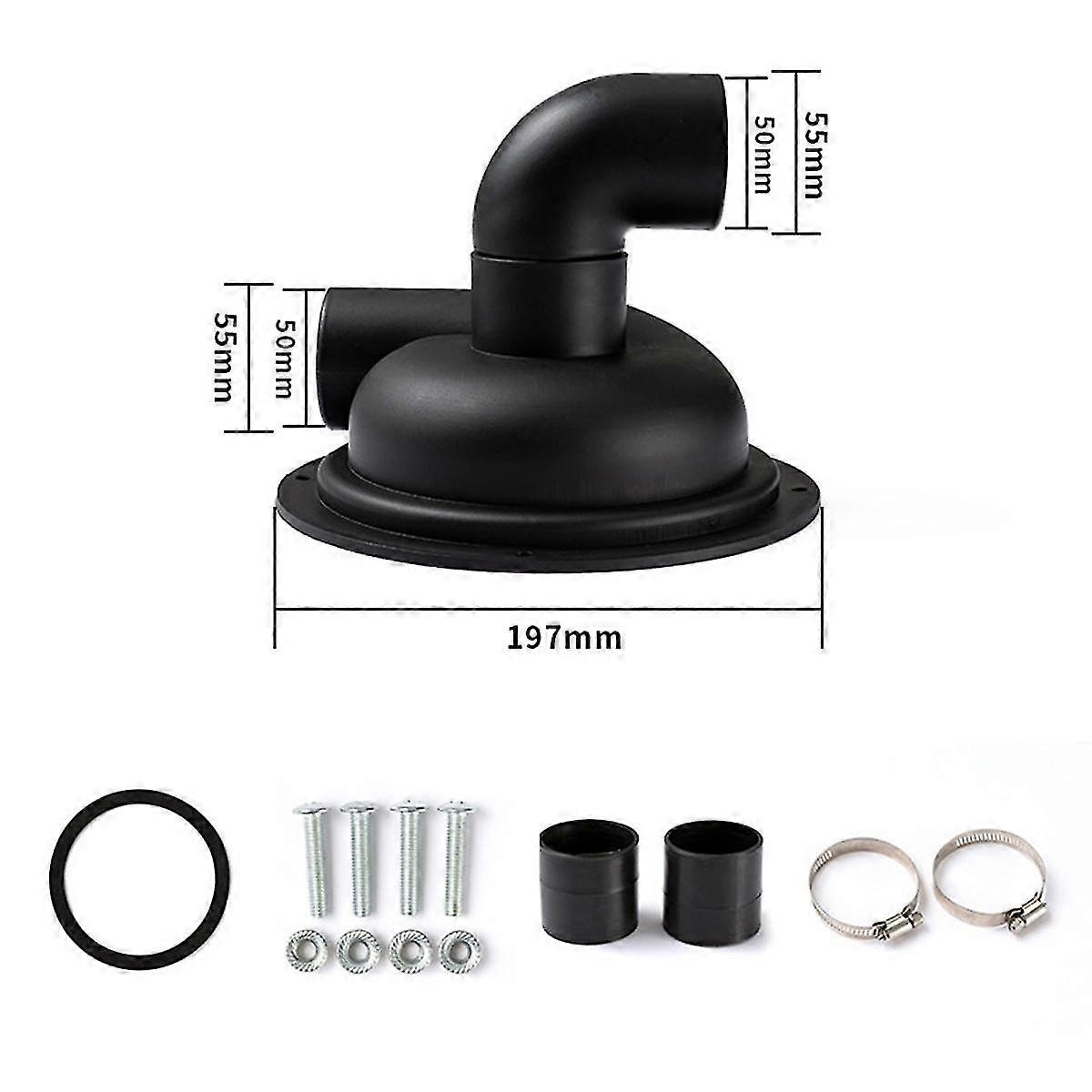 2PCS Vacuum Dust Separator Cyclone Separator Lid with Elbow DIY Easy to Install Cyclone Cover Dust