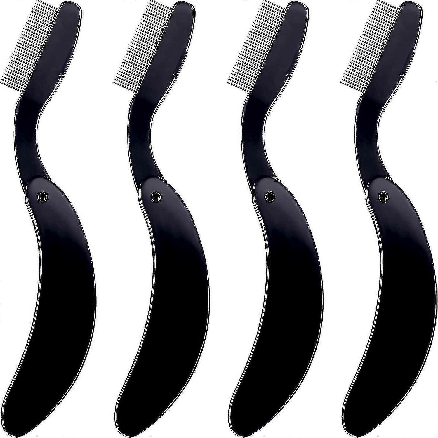 4pcs Teeth Separator Comb Lash And Brow Makeup Applicator Brush Tool