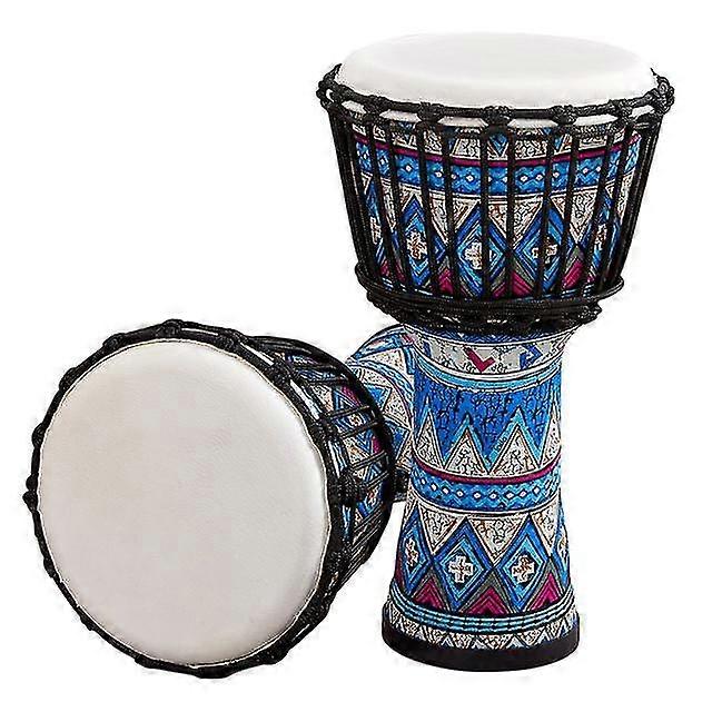 8 Inch Portable African Drum Djembe Hand Drum With Colorful Art Patterns Percussion Musical Instrument