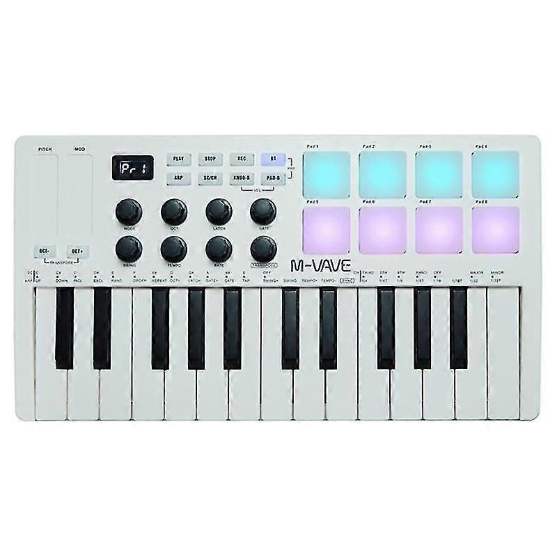 ミディキーボード MIDI コントローラポータブルアレンジャーキーボード RGB パッドミニ USB ミディコントローラキーボード